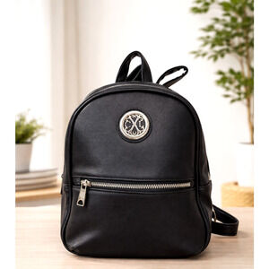 CXL By Christian Lacroix Backpack Womens Black Pine Caviar Leather Purse New